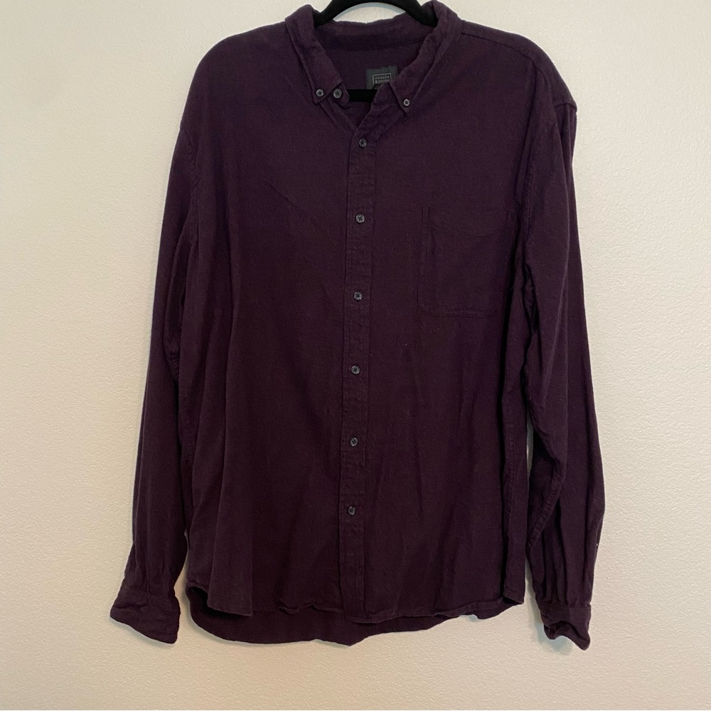 14th & Union Deep Purple Casual Button Down Shirt